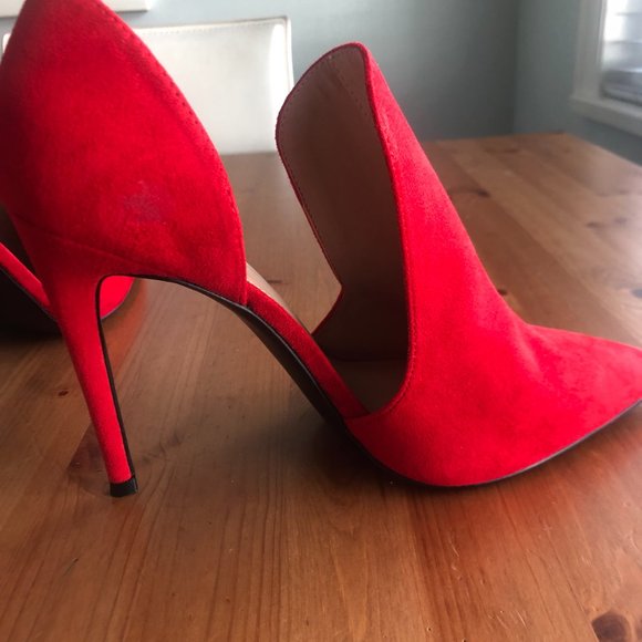 Steve Madden, red, suede, stilleto - Picture 6 of 6